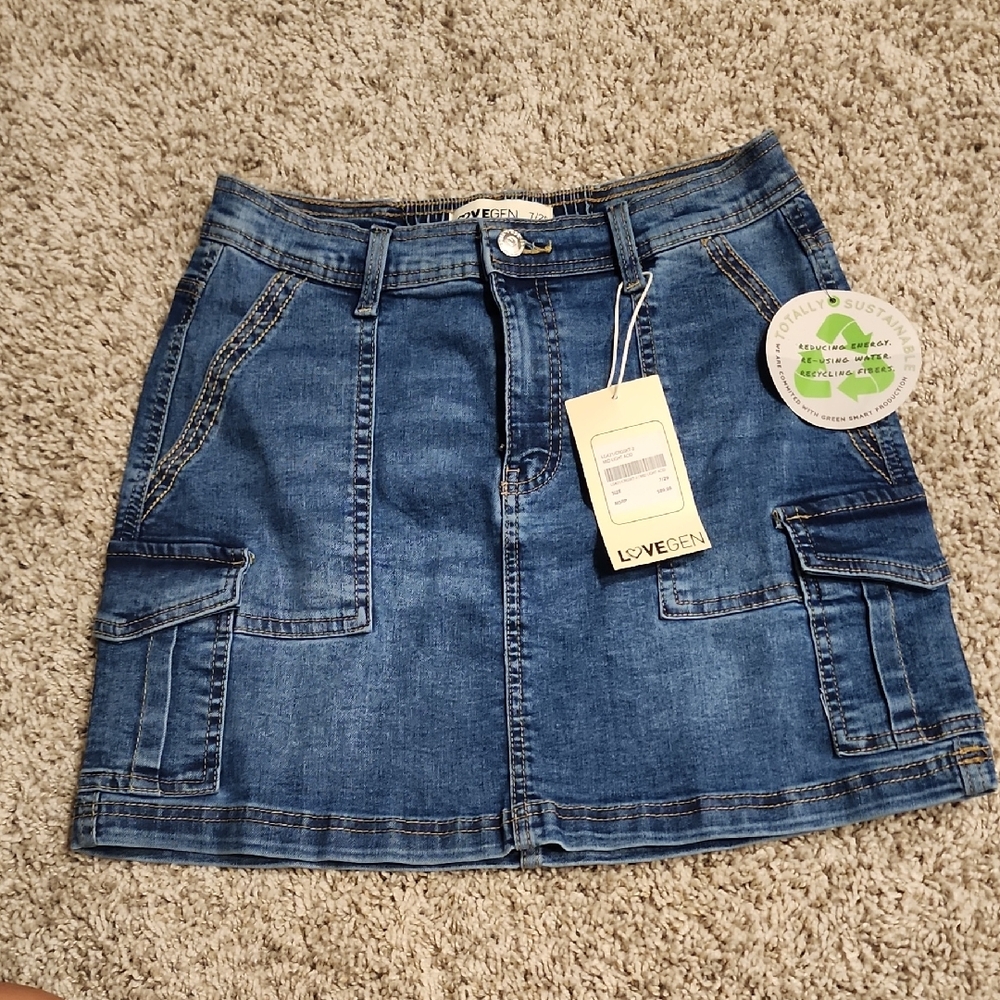Love Women's Indigo Denim Mini Skirt